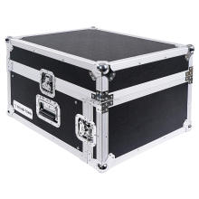 Aluminum Rack Case with Slant Mixer Top DJ Mixer Cabinet with  4pcs casters